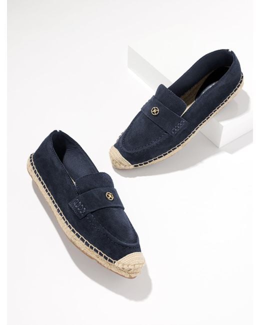Talbots Blue Isla Suede Espadrille Loafers