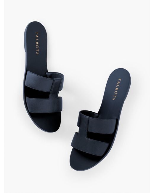 Talbots Blue Hannah Vachetta Slides