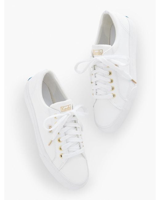 Keds White ® Jump Kick Leather Sneakers