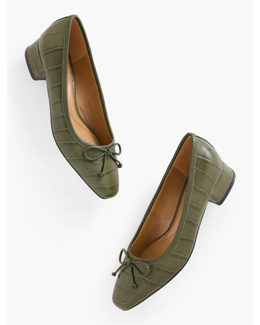 Talbots Natural Vanessa Block Heel Pumps