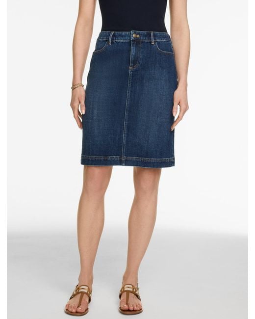Talbots Blue Denim A-line Skirt
