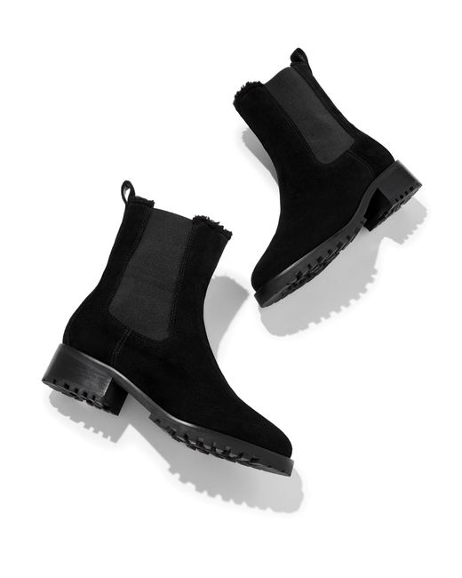 Talbots Black Waverly Suede Ankle Boots