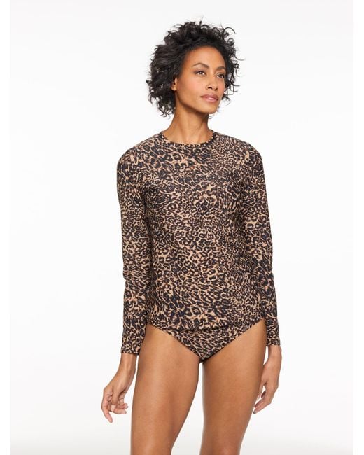Aqua Club Brown Upf 50+ Long Sleeve Swim T-shirt