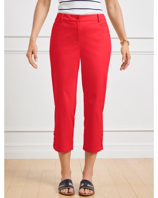 Talbots Red Perfect Skimmers Pants