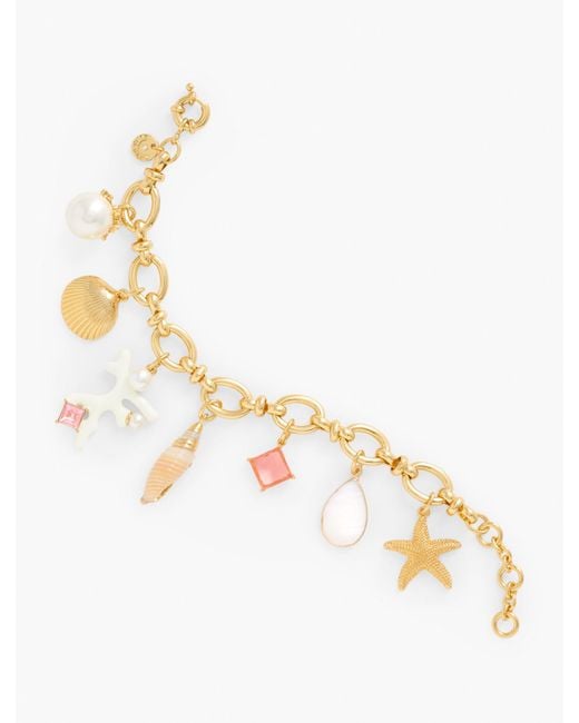 Talbots Metallic Sealife Charm Bracelet