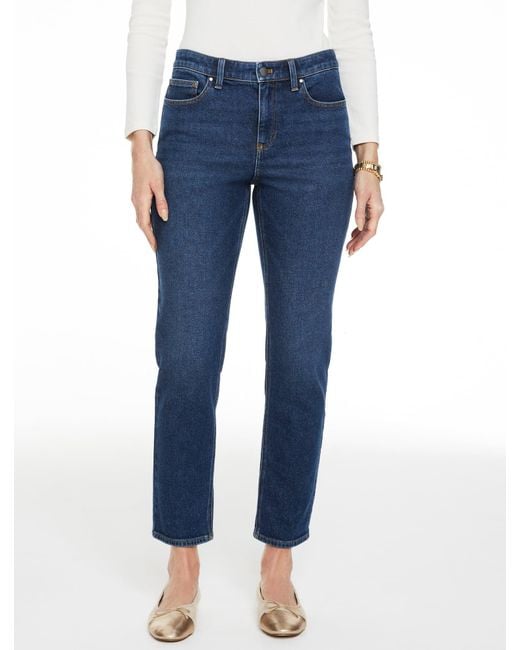 Talbots Blue Slim Straight Ankle Jeans