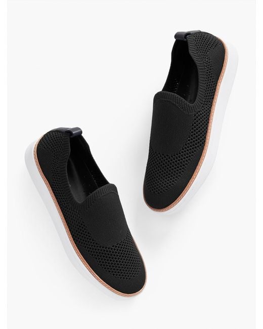 Talbots Blue Brittany Slip On Knit Sneakers