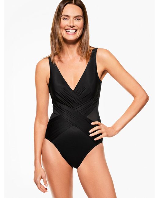 Miraclesuit Black ® Crossover Cutout One Piece