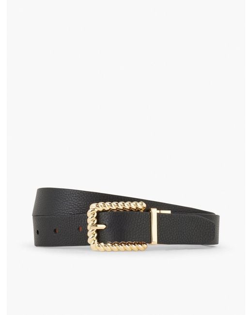 Talbots White Reversible Leather Belt