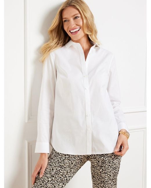 Talbots Women's White Effortless Non-iron Shirt