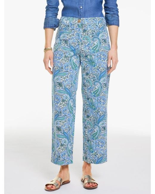 Talbots Blue Straight Crop Pants