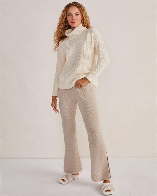 Talbots Natural Braided Cable Knit Sweater
