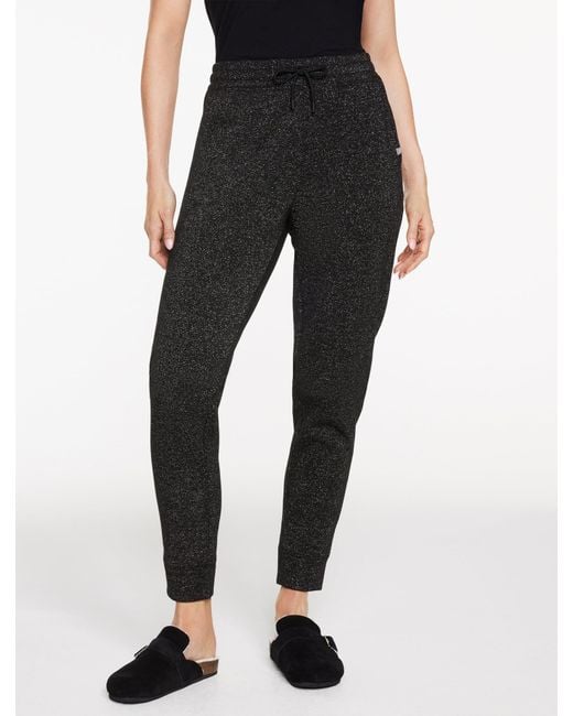 Talbots Black Brushed Metallic Jogger Pants
