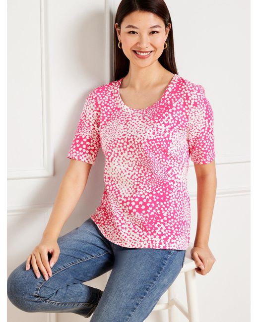 Talbots Pink Scoop Neck T-shirt