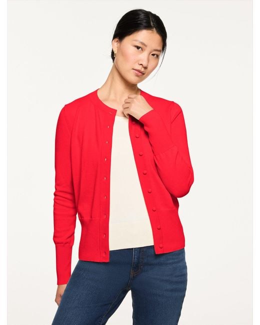 Talbots Red Occasion Cardigan Sweater