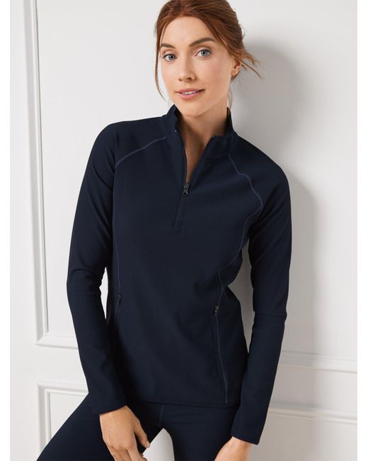 Half button shop pullover sweater