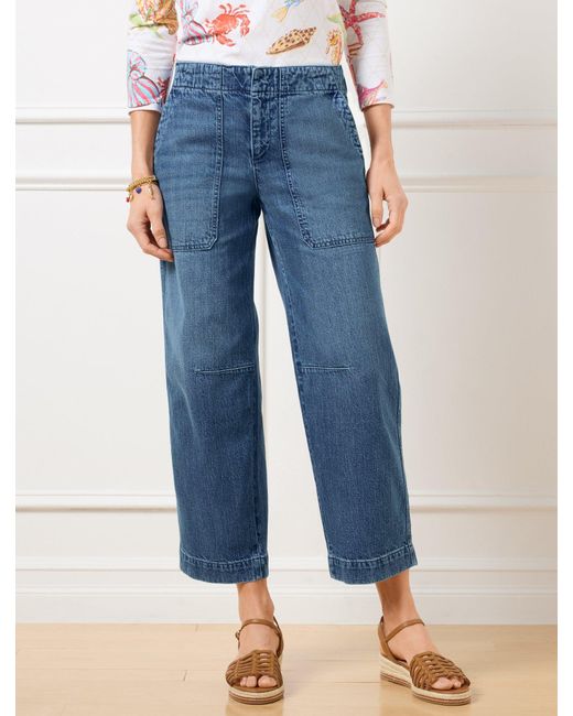 Talbots Blue Straight Crop Jeans