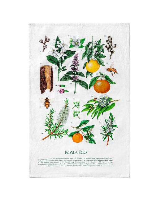 Talbots White Koala Eco® Terra Botanica Tea Towel