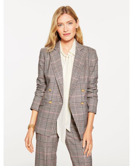 Talbots White Double Breasted Blazer