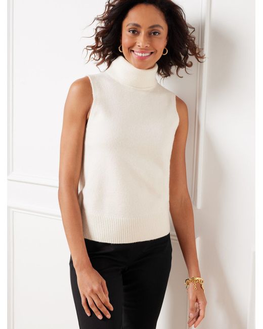 Talbots White Turtleneck Sweater Shell