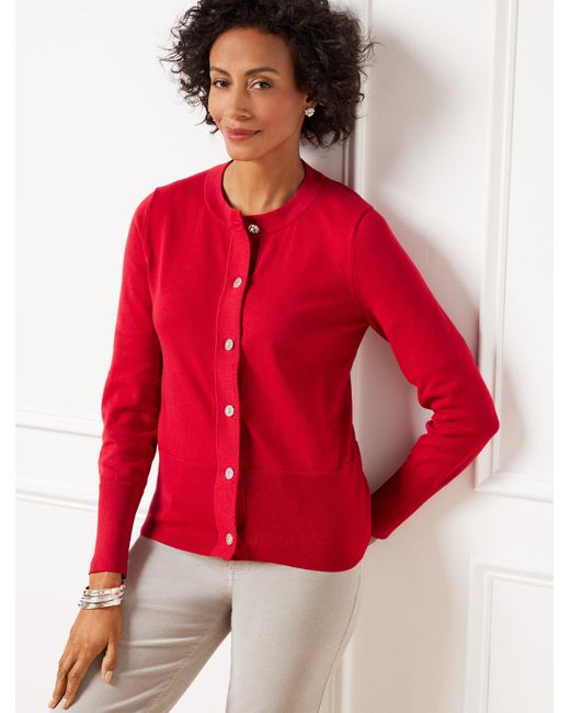 Talbots Red Occasion Cardigan Sweater