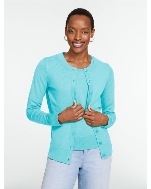 Talbots Blue Charming Cardigan Sweater