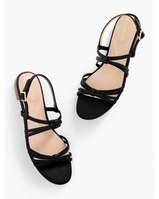 Talbots Natural Aria Strappy Nappa Sandals