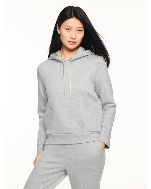 Talbots Gray Airknit Stretch Mesh Hoodie