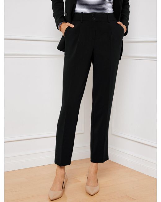 Talbots Black Easy Travel Tapered Ankle Pants