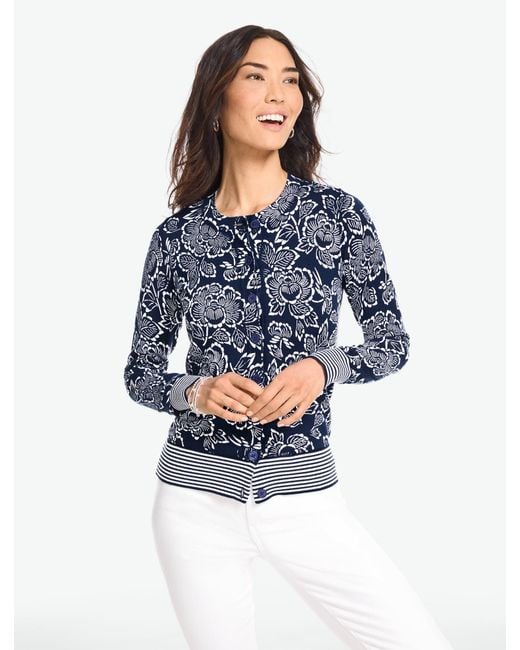 Talbots Blue Charming Cardigan Sweater