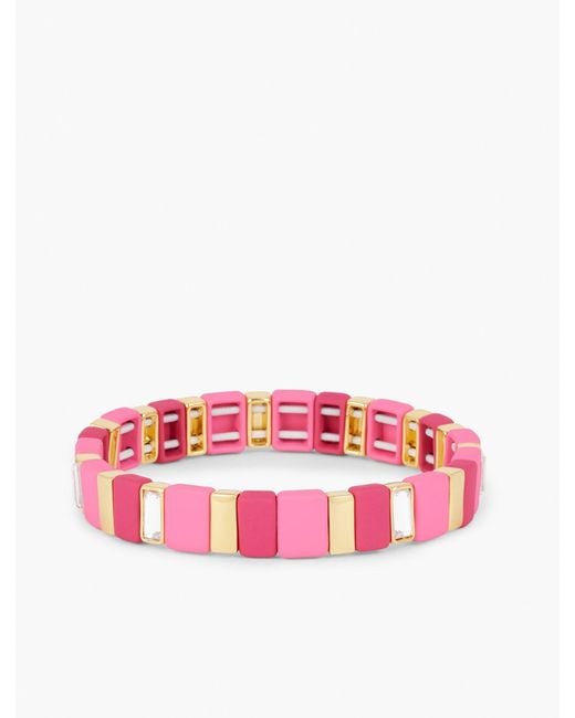 Talbots Pink Modern Tile Bracelet