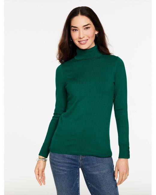 Talbots Green Perfect Turtleneck Top