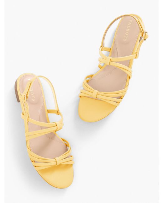 Talbots Metallic Aria Strappy Nappa Sandals