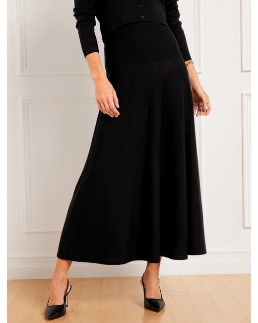 Talbots Black Wool Blend Maxi Sweater Skirt