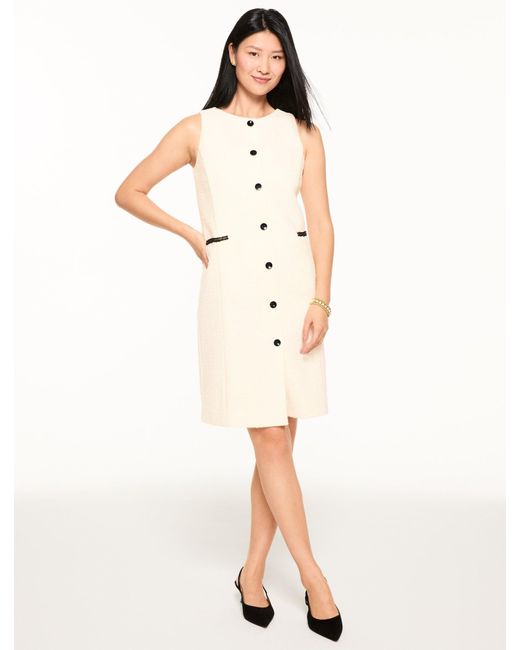 Talbots Natural Textured Tweed Sheath Dress