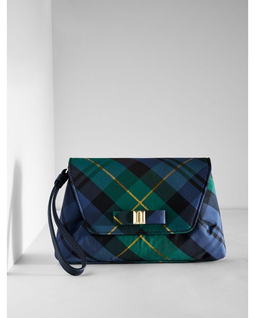 Talbots Green Sloane Tartan Wristlet