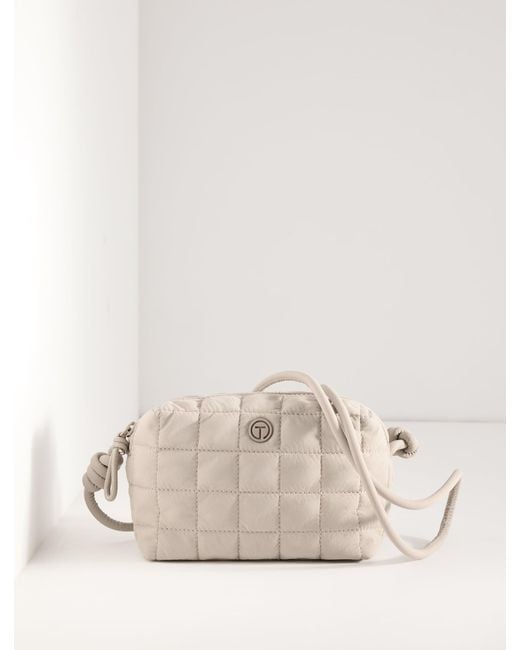 Talbots Natural T By Quilted Nylon Crossbody