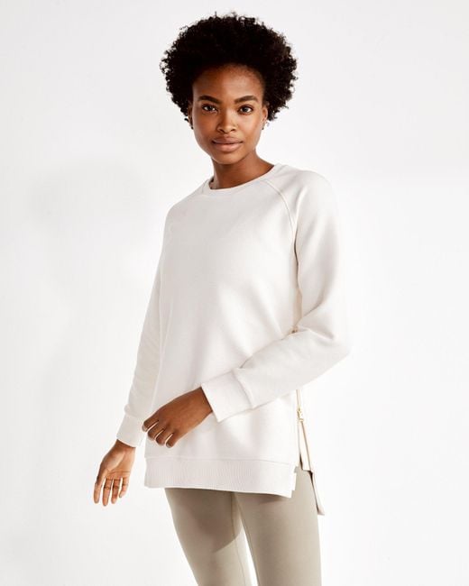 Talbots Varley Tunic Sweatshirt in White | Lyst UK