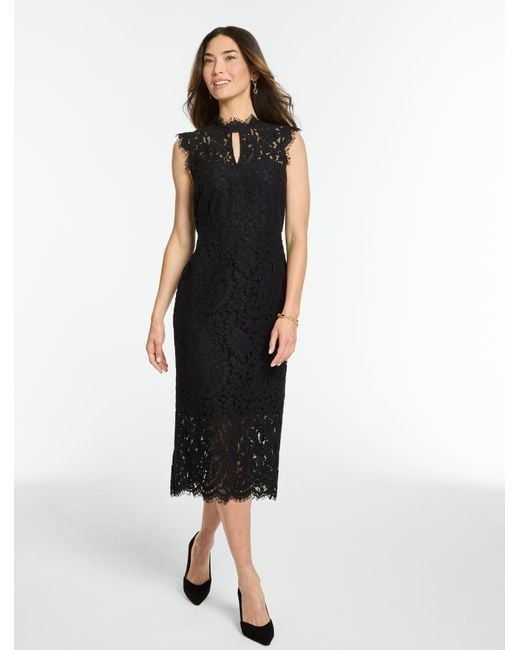 Talbots Black Rsvp Paisley Lace Dress