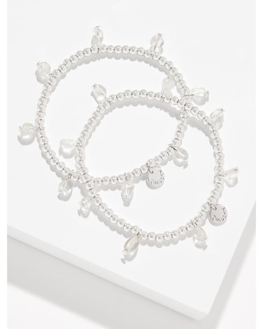 Talbots White Spring Showers Stretch Bracelet Set