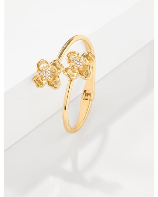 Talbots White Tidy Flowers Hinge Bracelet