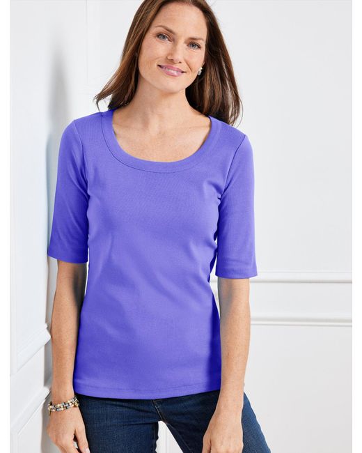 Talbots Purple Scoop Neck T-shirt