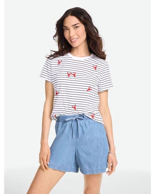 Talbots Blue Short Sleeve Crewneck T-shirt