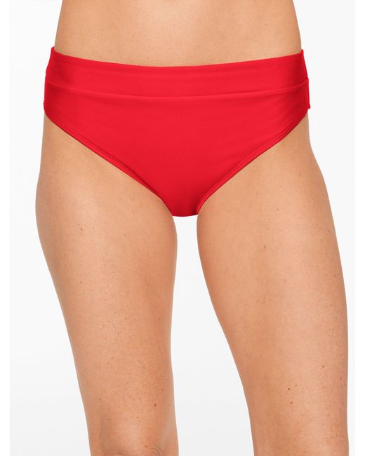 Aqua Club Red High Waist Swim Bottom