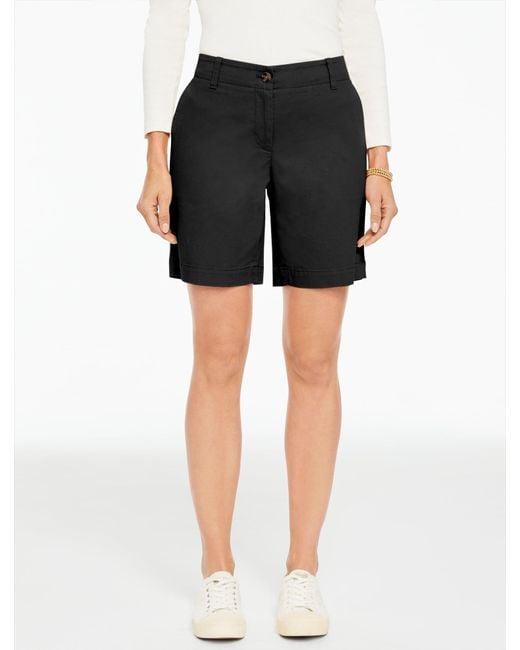Talbots Black Relaxed Chino Shorts