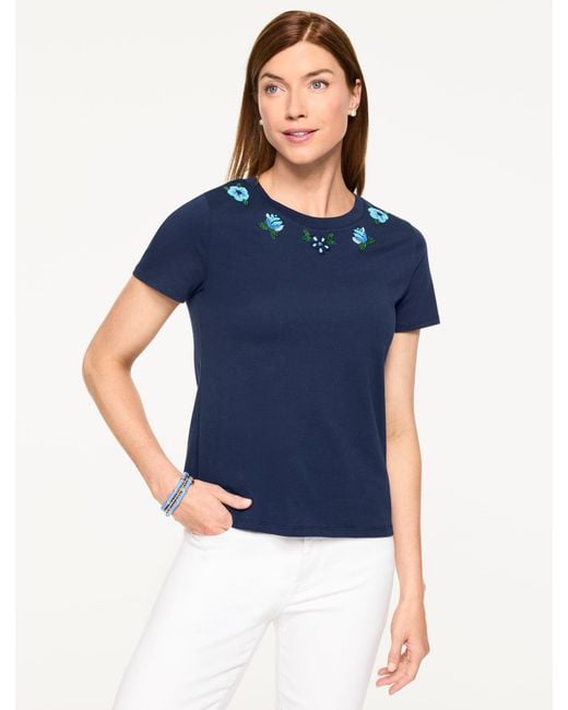 Talbots Blue Crewneck T-shirt