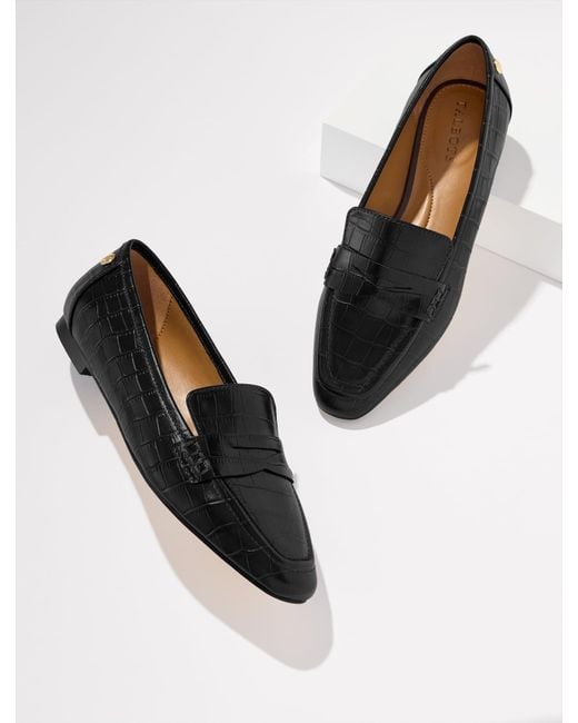 Talbots Black Erin Leather Loafers