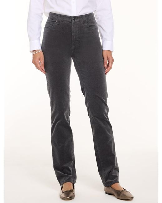 Talbots Gray Stretch Corduroy Straight Leg Pants