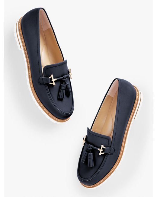 Talbots Laura Tassel Soft Nappa Loafers in Blue Lyst