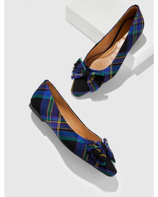 Talbots Blue Whitley Bow Flats